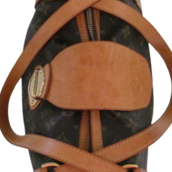 LOUIS VUITTON STRESA MONOGRAM + VACHETTA LEATHER DISCONTINUED LV HANDBAG - Picture 7 of 15